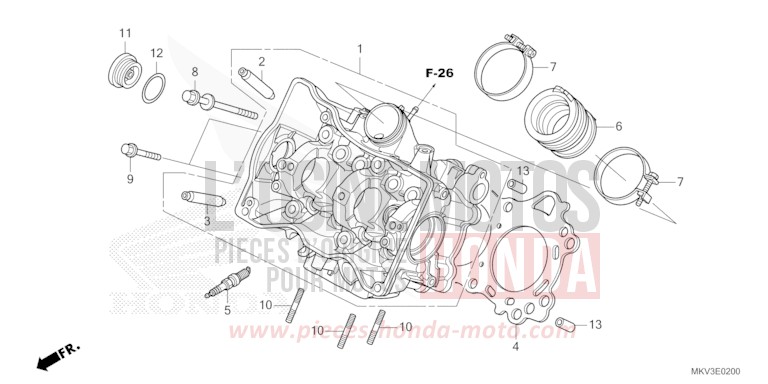 ZYLINDERKOPF von Forza 750 IRIDIUM GRAY METALLIC (NHC65) von 2023